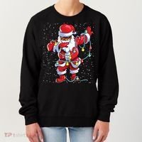 Santa Claus Black Christmas Afro African American Xmas Women's Sweatshirt thumb 0