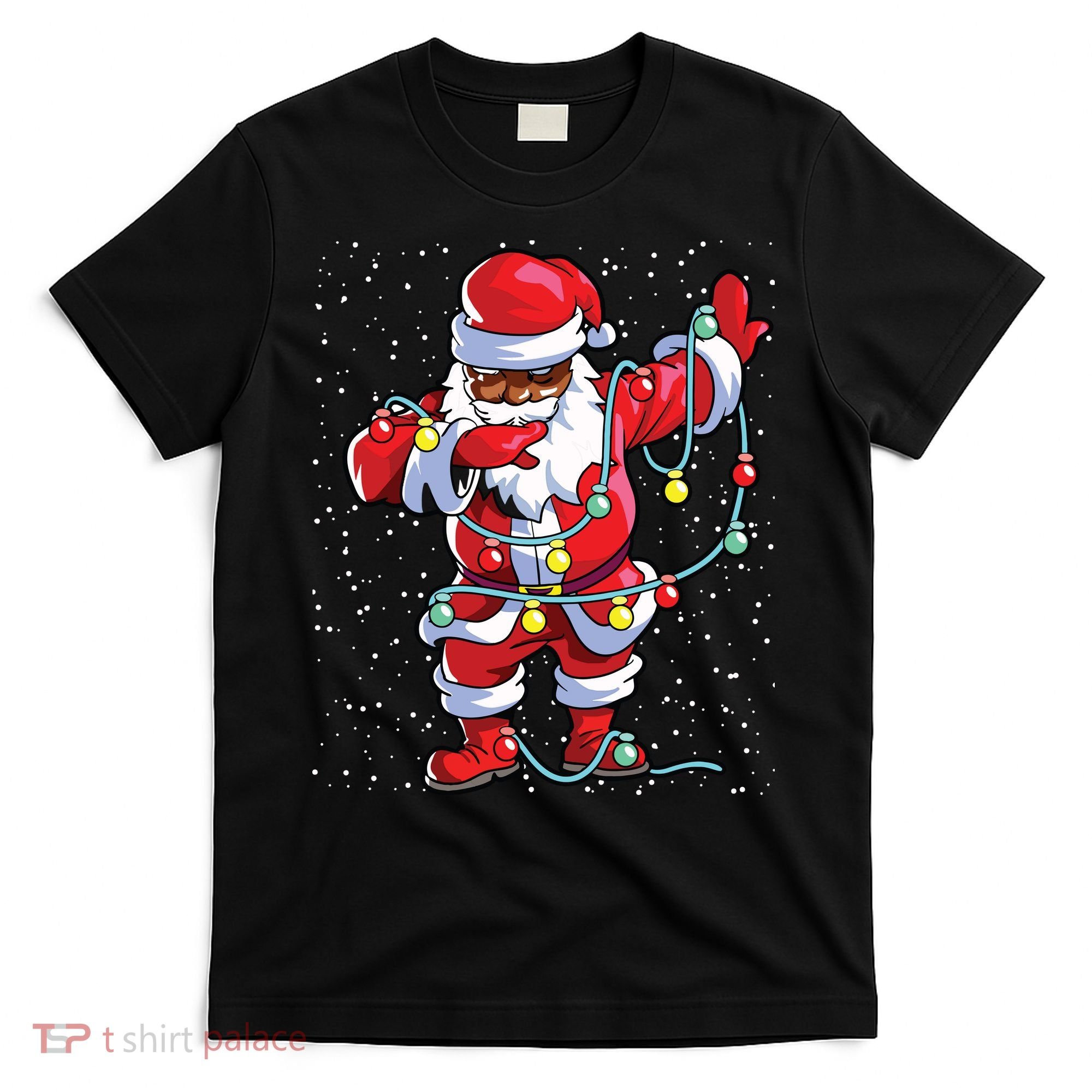Santa Claus Black Christmas Afro African American Xmas T-Shirt