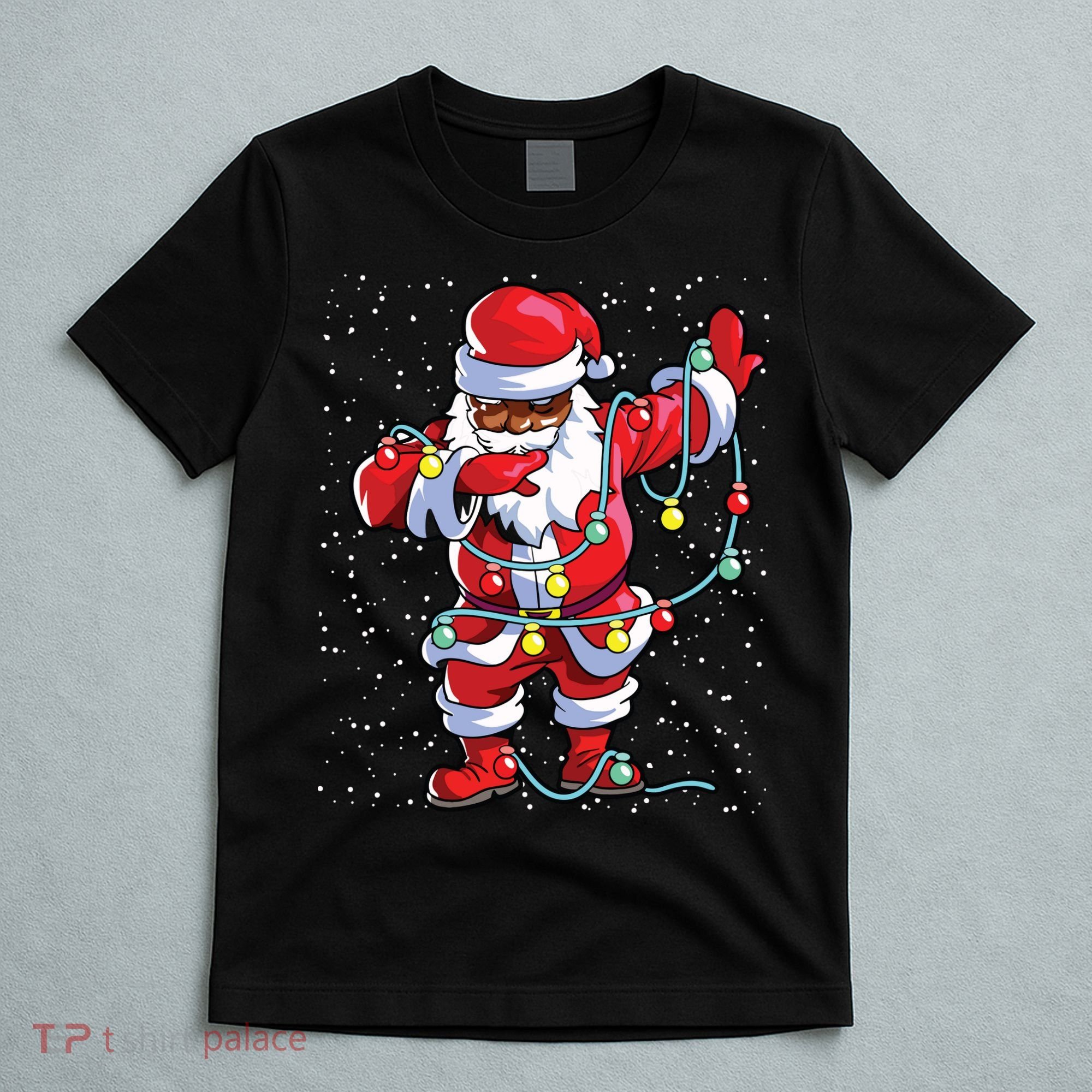 Santa Claus Black Christmas Afro African American Xmas T-Shirt