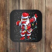 Santa Claus Black Christmas Afro African American Xmas Coaster thumb 0