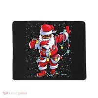 Santa Claus Black Christmas Afro African American Xmas Mousepad thumb 0