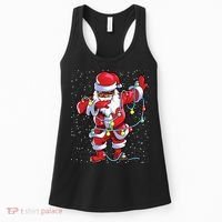 Santa Claus Black Christmas Afro African American Xmas Women's Tank Top thumb 0