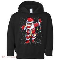 Santa Claus Black Christmas Afro African American Xmas Toddler Hoodie thumb 0