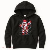 Santa Claus Black Christmas Afro African American Xmas Kids Hoodie thumb 0