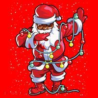 Santa Claus Black Christmas Afro African American Xmas Santa Hat thumb 1