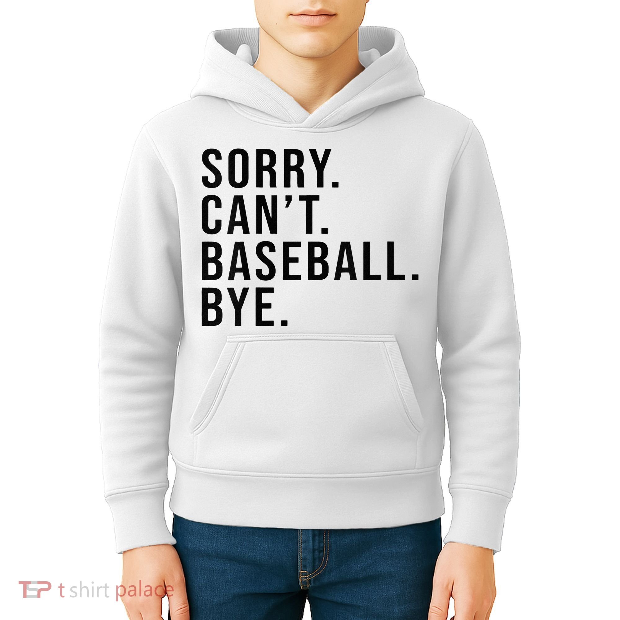 Sorry Cant Baseball Bye Funny Baseball Lover Game Day Vibes Kids Hoodie