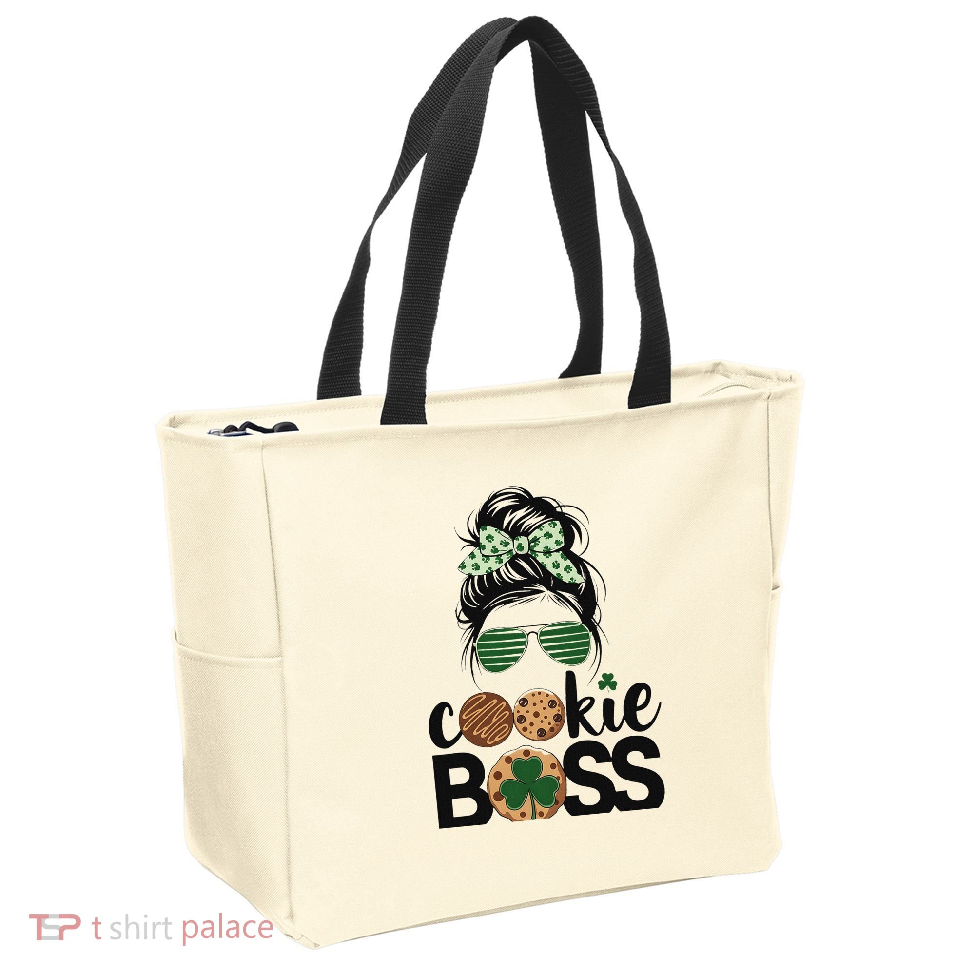 Scout Cookie Boss Kidlife Messy Bun Sunglasses Tote Bag