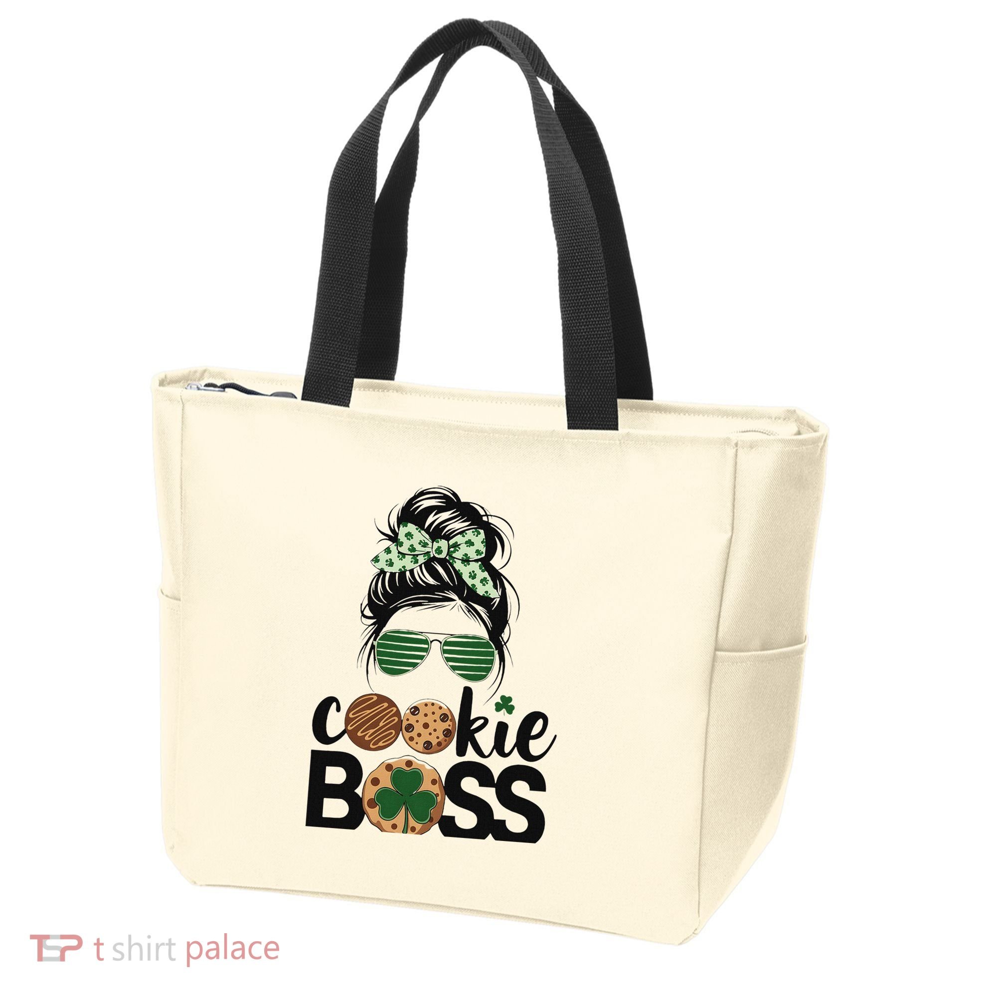 Scout Cookie Boss Kidlife Messy Bun Sunglasses Tote Bag