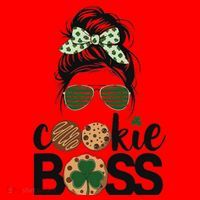 Scout Cookie Boss Kidlife Messy Bun Sunglasses Santa Hat thumb 1