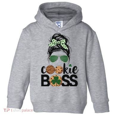 Scout Cookie Boss Kidlife Messy Bun Sunglasses Toddler Hoodie