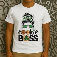 Scout Cookie Boss Kidlife Messy Bun Sunglasses T-Shirt thumb 3