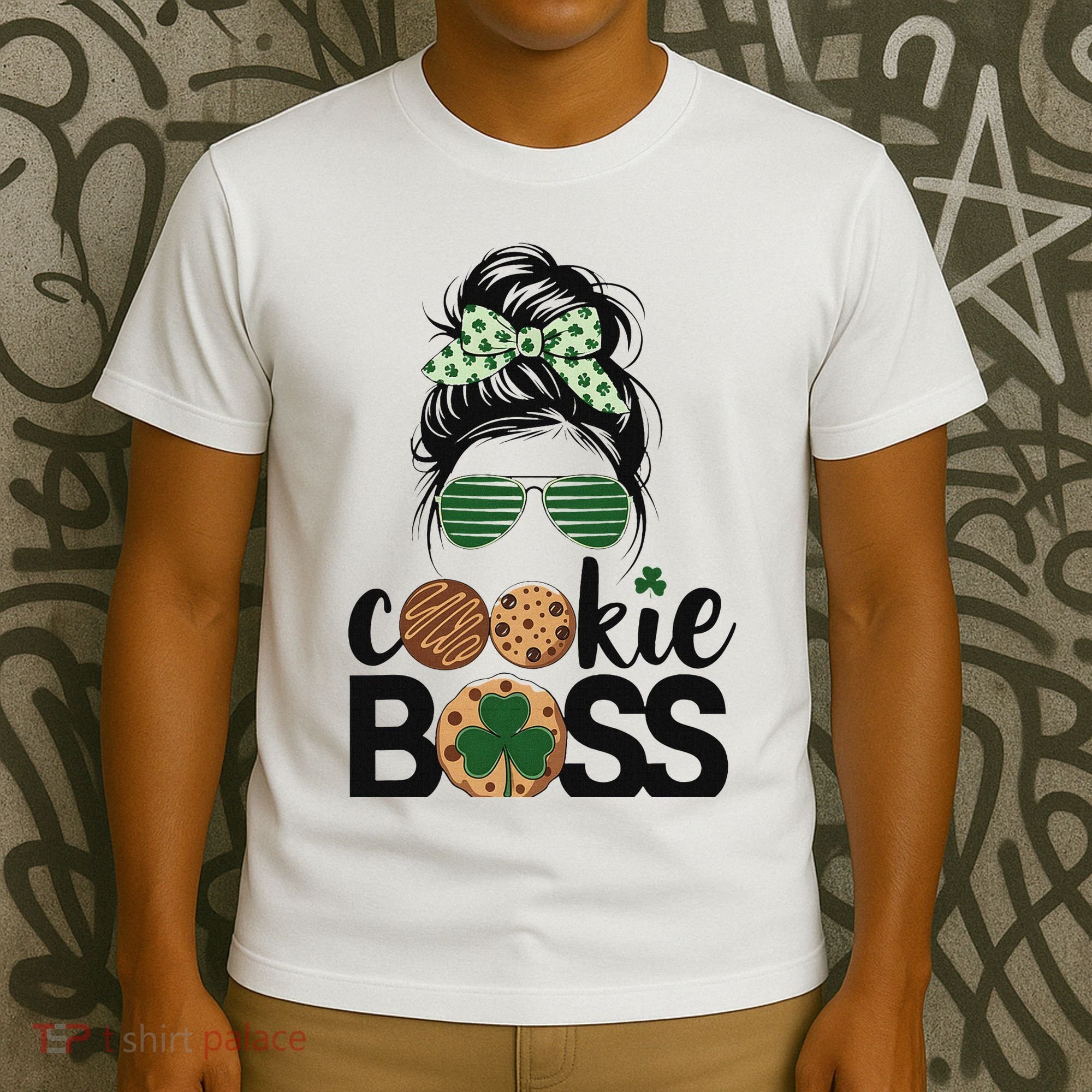 Scout Cookie Boss Kidlife Messy Bun Sunglasses T-Shirt