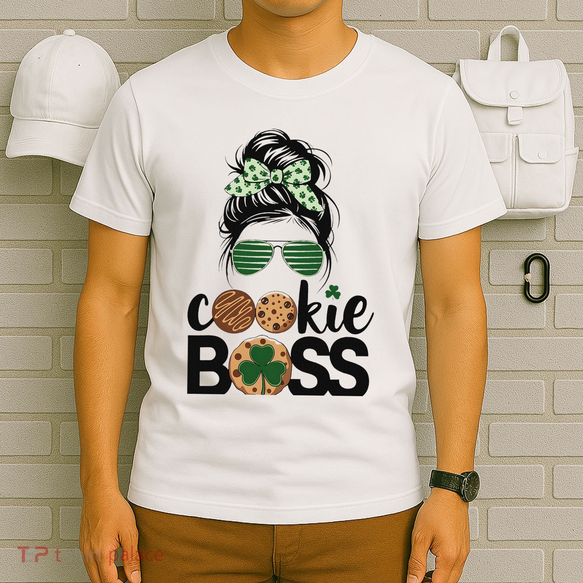Scout Cookie Boss Kidlife Messy Bun Sunglasses T-Shirt