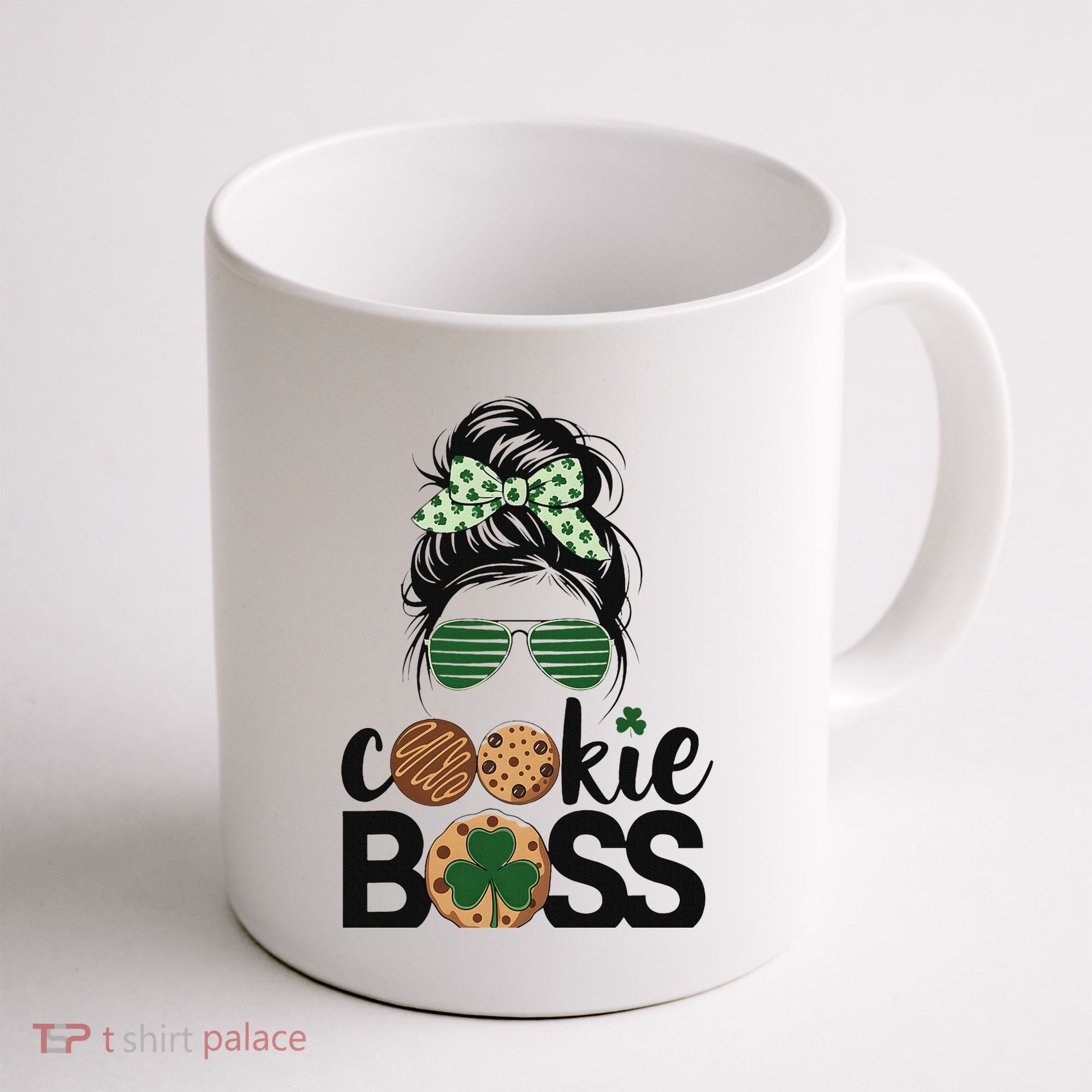 Scout Cookie Boss Kidlife Messy Bun Sunglasses Coffee Mug