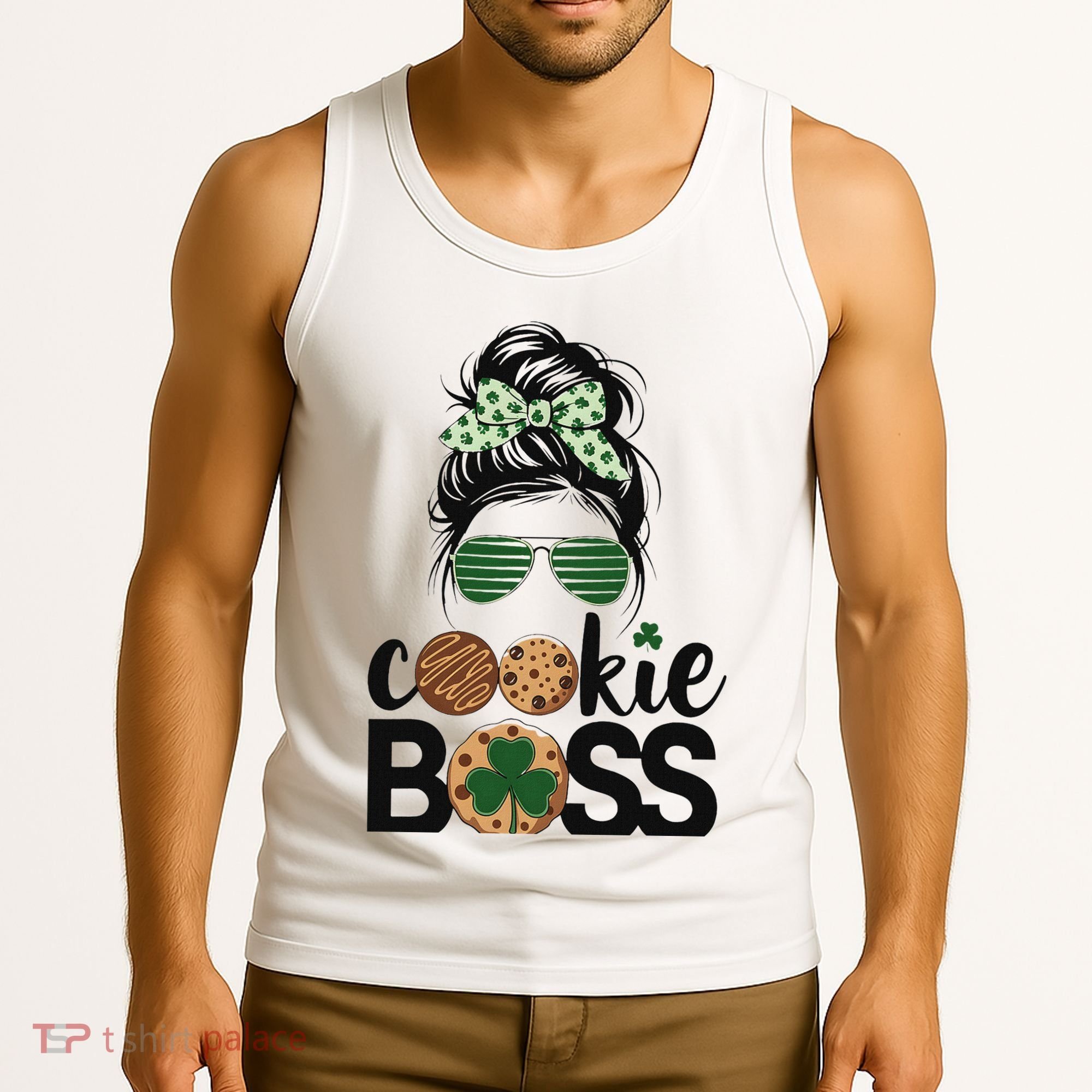 Scout Cookie Boss Kidlife Messy Bun Sunglasses Tank Top
