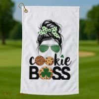 Scout Cookie Boss Kidlife Messy Bun Sunglasses Golf Towel thumb 1