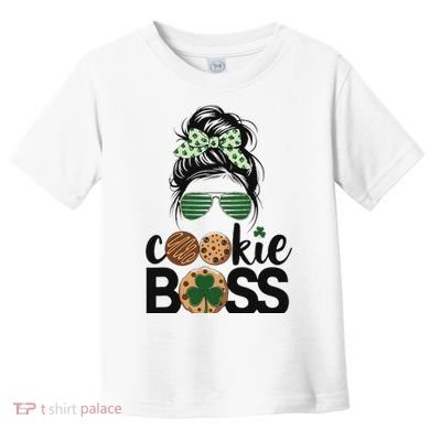 Scout Cookie Boss Kidlife Messy Bun Sunglasses Toddler T-Shirt