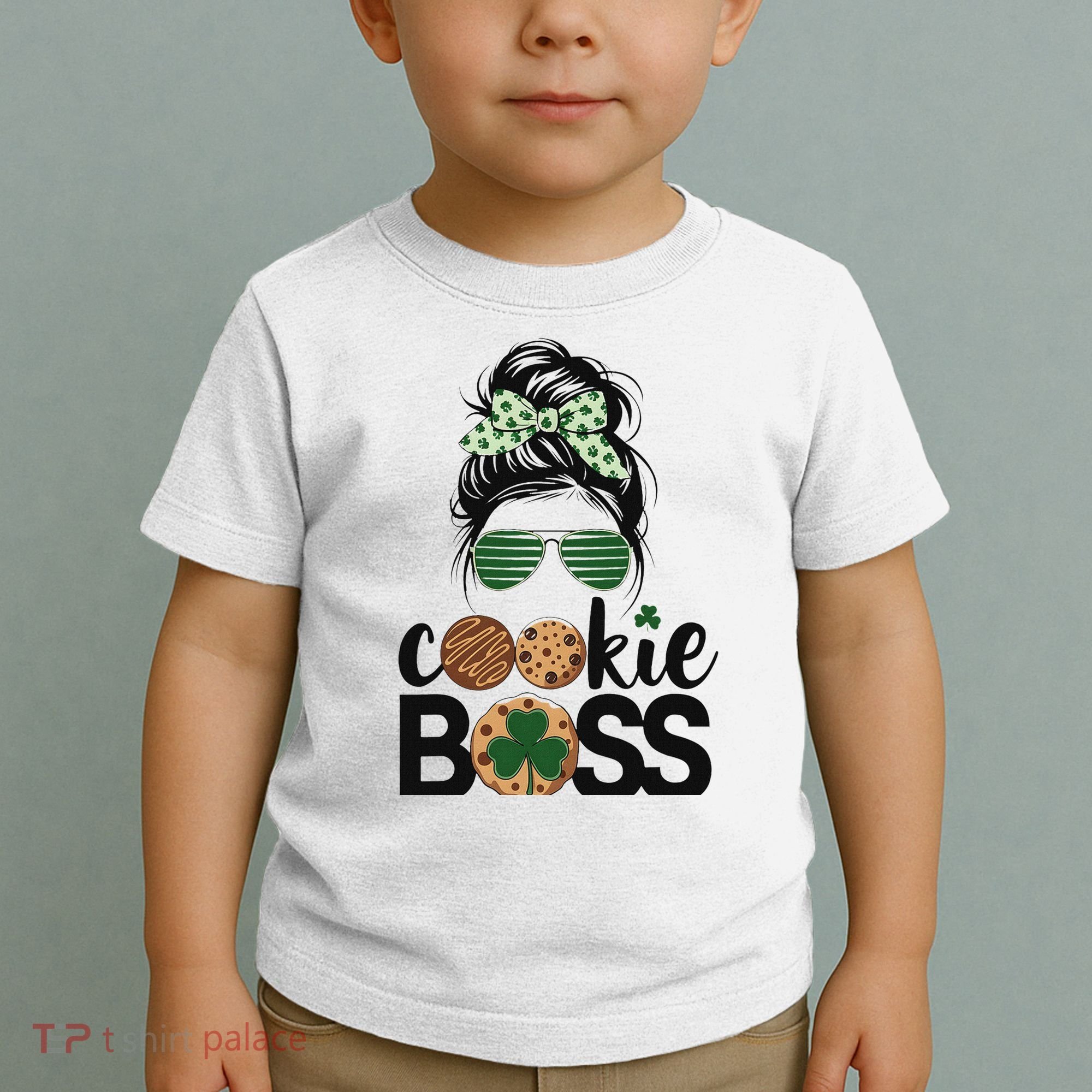 Scout Cookie Boss Kidlife Messy Bun Sunglasses Toddler T-Shirt