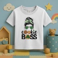 Scout Cookie Boss Kidlife Messy Bun Sunglasses Toddler T-Shirt thumb 3
