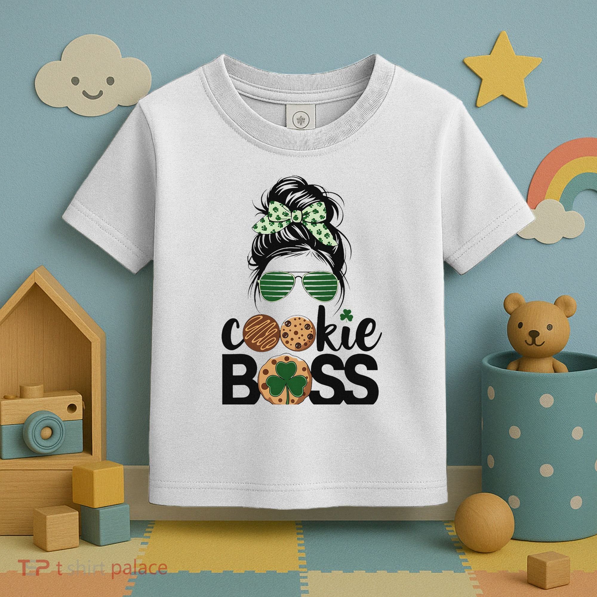 Scout Cookie Boss Kidlife Messy Bun Sunglasses Toddler T-Shirt