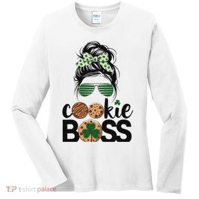 Scout Cookie Boss Kidlife Messy Bun Sunglasses Women's Long Sleeve Shirt