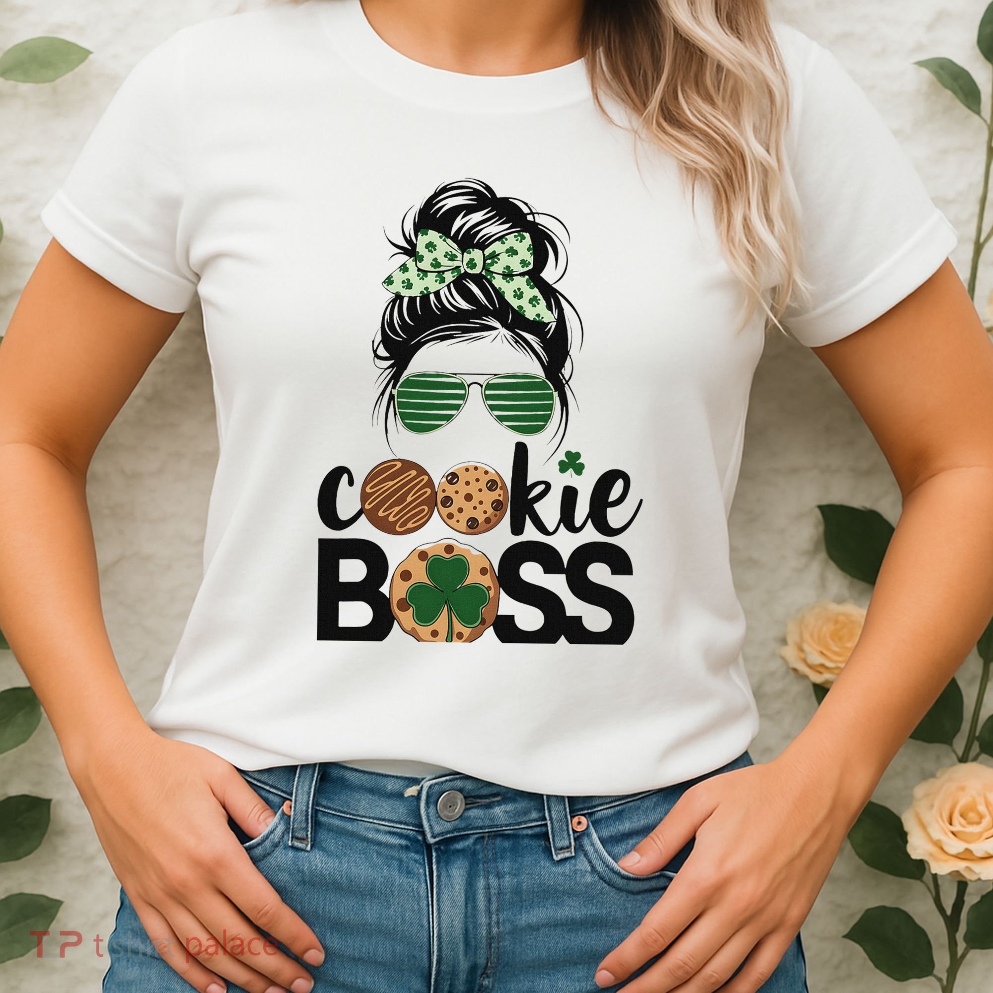 Scout Cookie Boss Kidlife Messy Bun Sunglasses Women's T-Shirt