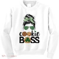 Scout Cookie Boss Kidlife Messy Bun Sunglasses Kids Sweatshirt thumb 0