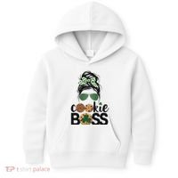 Scout Cookie Boss Kidlife Messy Bun Sunglasses Kids Hoodie thumb 0