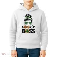 Scout Cookie Boss Kidlife Messy Bun Sunglasses Kids Hoodie thumb 4