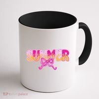 Summer Coquette Bow Ice Cream Summer Vacation Hawaii Beach Coffee Mug thumb 1