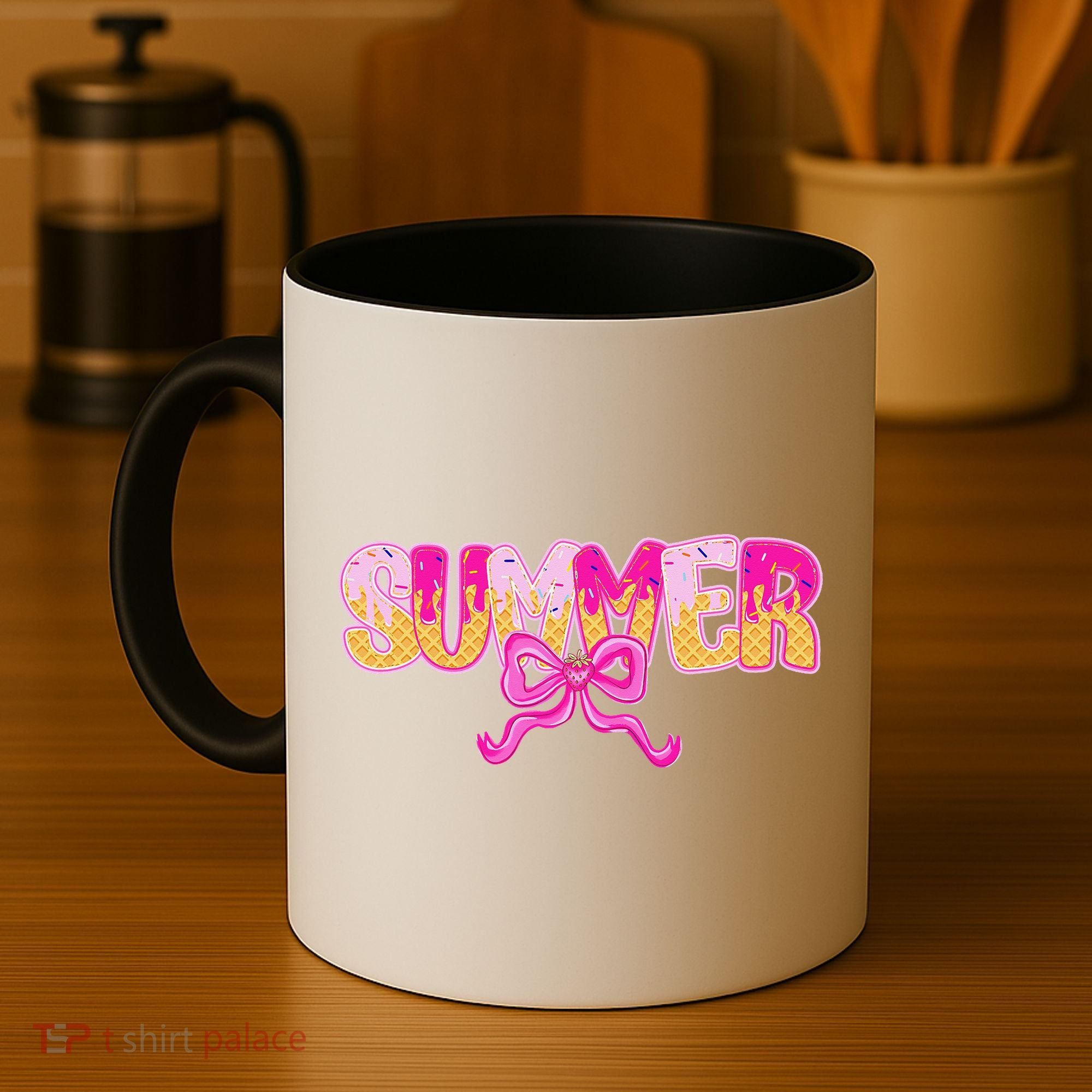 Summer Coquette Bow Ice Cream Summer Vacation Hawaii Beach Coffee Mug