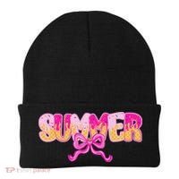 Summer Coquette Bow Ice Cream Summer Vacation Hawaii Beach Beanie thumb 0
