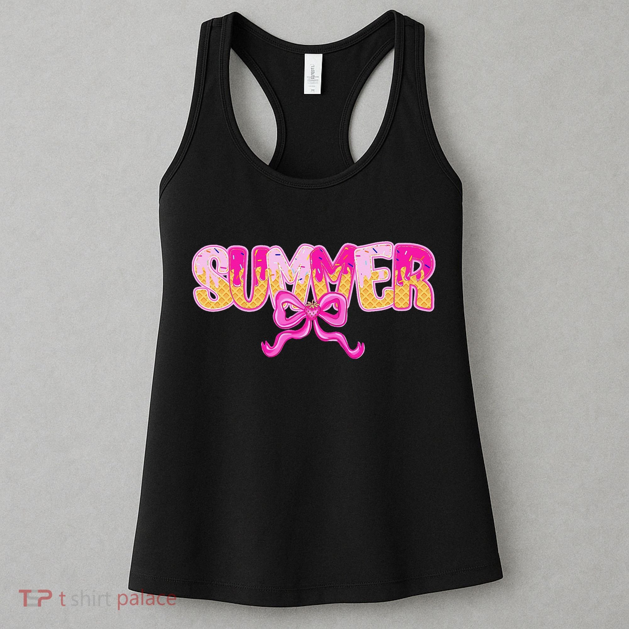 Summer Coquette Bow Ice Cream Summer Vacation Hawaii Beach Women's Tank Top