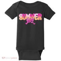 Summer Coquette Bow Ice Cream Summer Vacation Hawaii Beach Baby Bodysuit thumb 0
