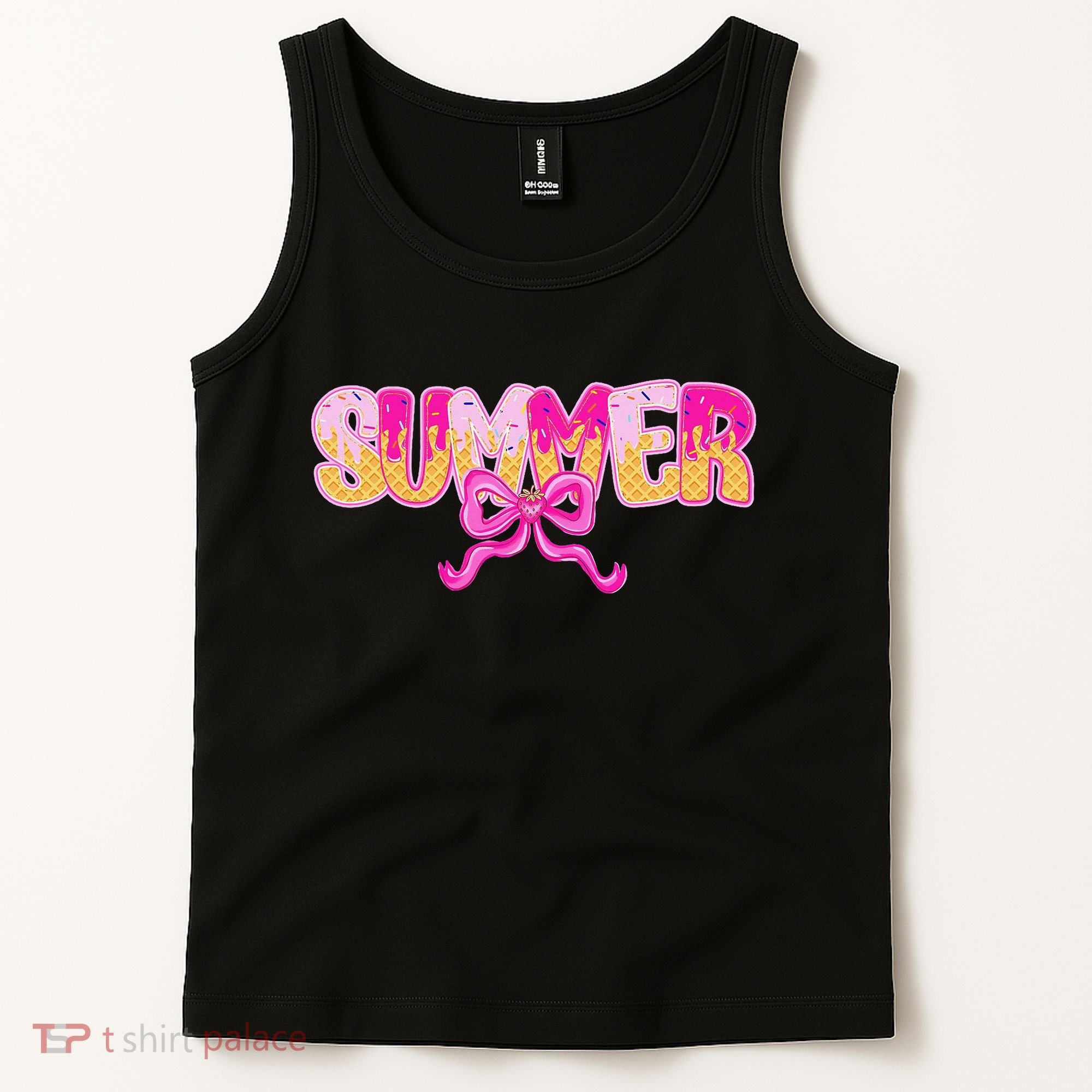 Summer Coquette Bow Ice Cream Summer Vacation Hawaii Beach Tank Top