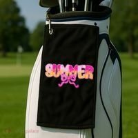 Summer Coquette Bow Ice Cream Summer Vacation Hawaii Beach Golf Towel thumb 2