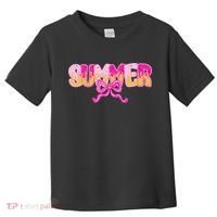 Summer Coquette Bow Ice Cream Summer Vacation Hawaii Beach Toddler T-Shirt thumb 0