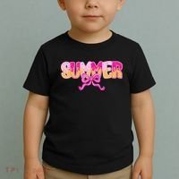 Summer Coquette Bow Ice Cream Summer Vacation Hawaii Beach Toddler T-Shirt thumb 2