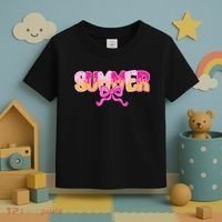 Summer Coquette Bow Ice Cream Summer Vacation Hawaii Beach Toddler T-Shirt thumb 3