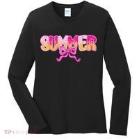 Summer Coquette Bow Ice Cream Summer Vacation Hawaii Beach Women's Long Sleeve Shirt thumb 0