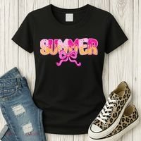 Summer Coquette Bow Ice Cream Summer Vacation Hawaii Beach Women's T-Shirt thumb 3