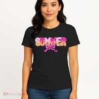 Summer Coquette Bow Ice Cream Summer Vacation Hawaii Beach Women's T-Shirt thumb 4