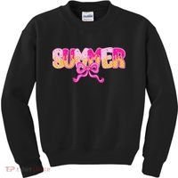 Summer Coquette Bow Ice Cream Summer Vacation Hawaii Beach Kids Sweatshirt thumb 0