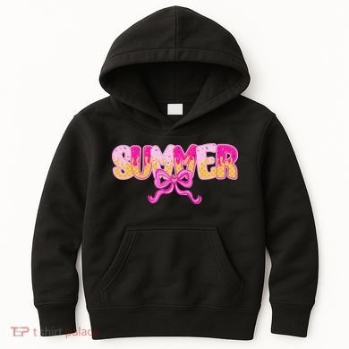 Summer Coquette Bow Ice Cream Summer Vacation Hawaii Beach Kids Hoodie