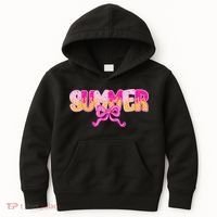 Summer Coquette Bow Ice Cream Summer Vacation Hawaii Beach Kids Hoodie thumb 0