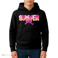 Summer Coquette Bow Ice Cream Summer Vacation Hawaii Beach Kids Hoodie thumb 4