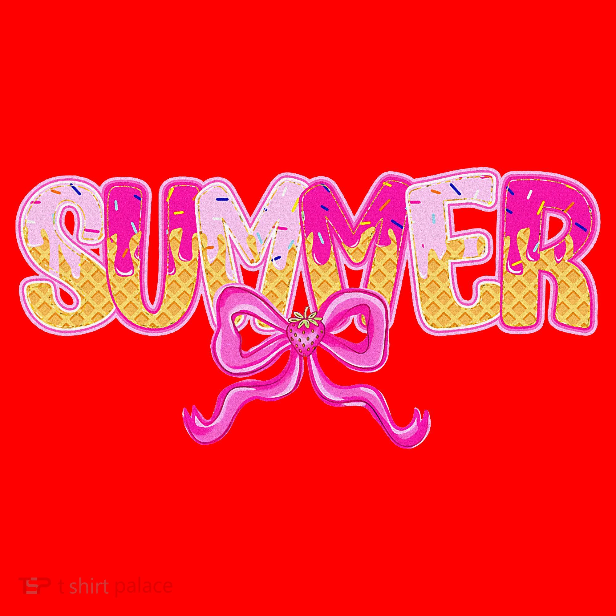 Summer Coquette Bow Ice Cream Summer Vacation Hawaii Beach Santa Hat