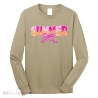 Summer Coquette Bow Ice Cream Summer Vacation Hawaii Beach Long Sleeve Shirt thumb 0