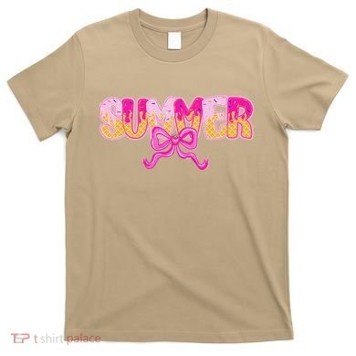 Summer Coquette Bow Ice Cream Summer Vacation Hawaii Beach T-Shirt