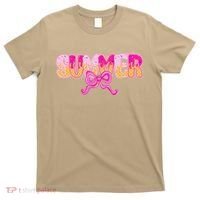 Summer Coquette Bow Ice Cream Summer Vacation Hawaii Beach T-Shirt thumb 0